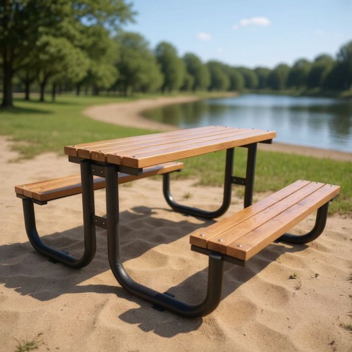 Ławka piknikowa na plażę nad jezioro