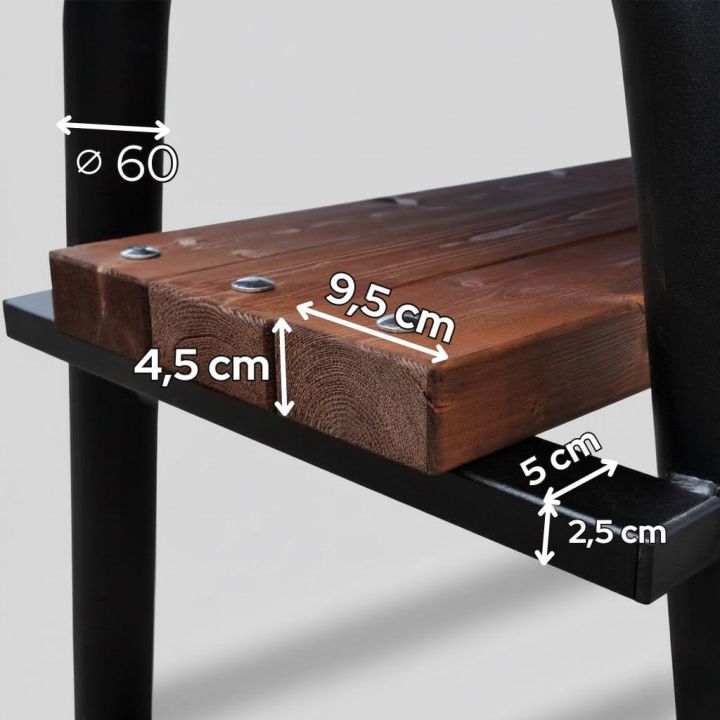 Stół ogrodowy Primario 150 cm metal drewno