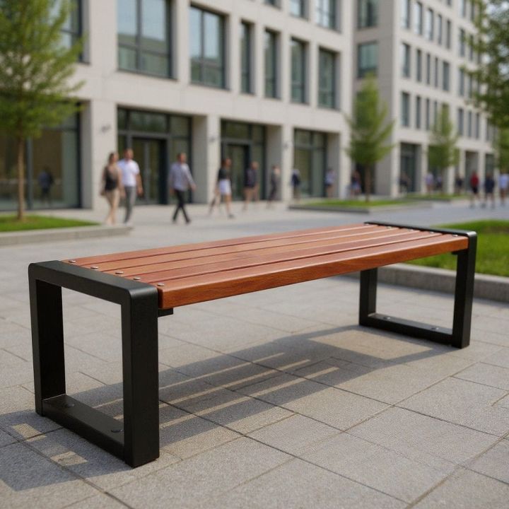 Ławka miejska Grande bez oparcia 220 cm Polski Producent