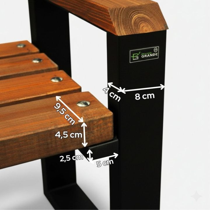 Ławka ogrodowa Poznańska II bez oparcia 175 cm