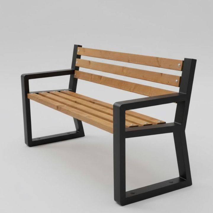 Ławka ogrodowa Fresco z podłokietnikiem nowoczesna