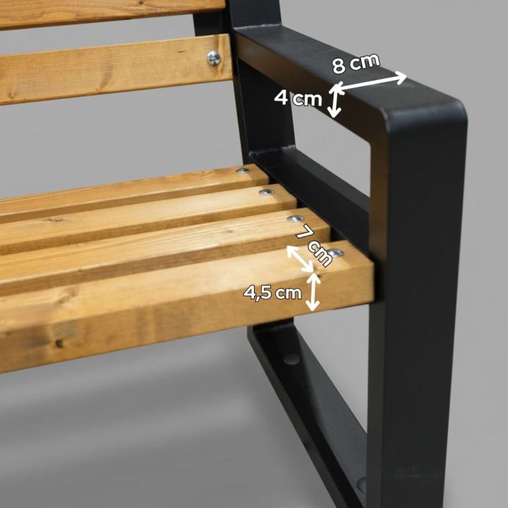 Ławka ogrodowa Fresco z podłokietnikiem 100 cm