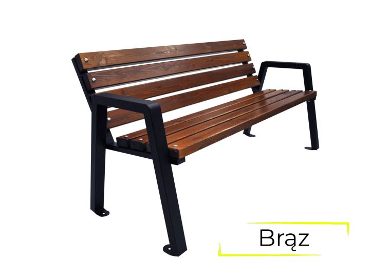 Ławka Moderno z oparciem 120 cm brąz.jpg