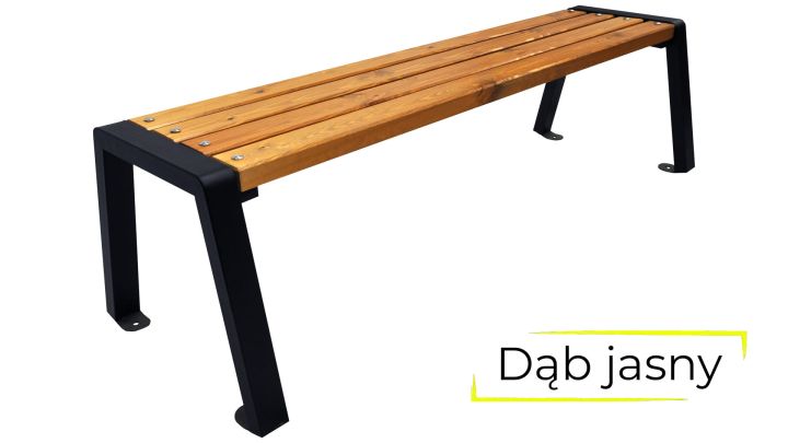 Ławka Moderno bez oparcia 175 cm dąb jasny.jpg